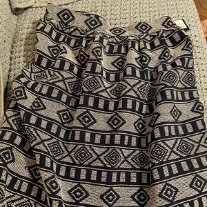 Tribal print midi skirt